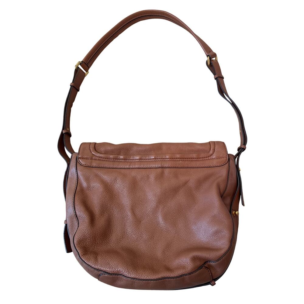 Marc Jacobs Messenger Crossbody Shoulder 100% Cow Leather Bag BROWN - Picture 4 of 8